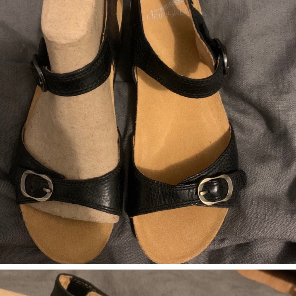 Black Leather Sandals
